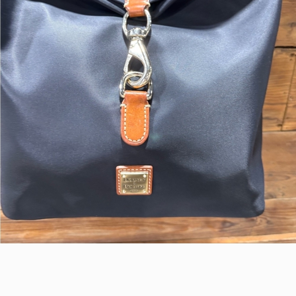 Dooney & Bourke Navy and Tan Messenger Bag - Picture 3 of 3